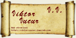 Viktor Vučur vizit kartica